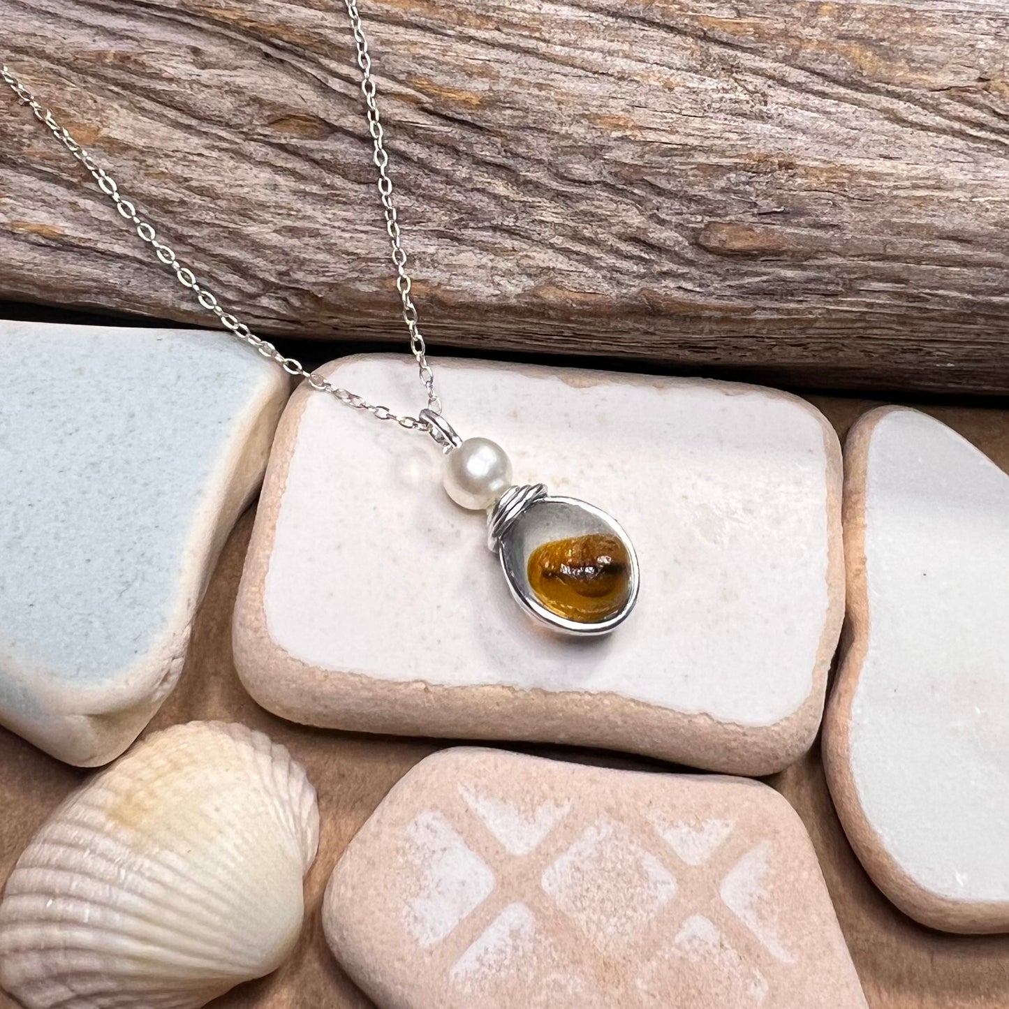 Multi Tone Seaham Sea Glass Pendant