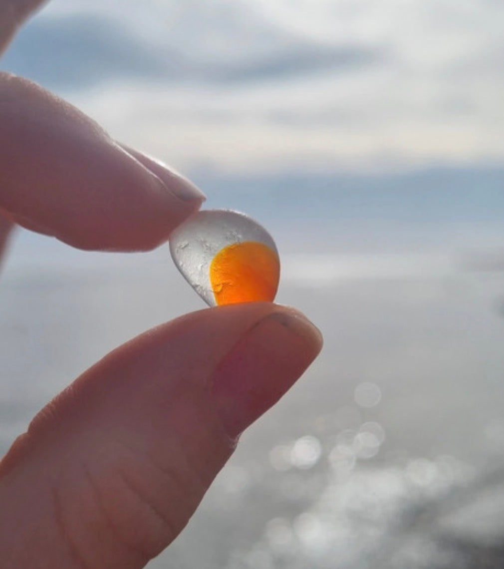 Super Orange Seaham Sea Glass Multi Pendant
