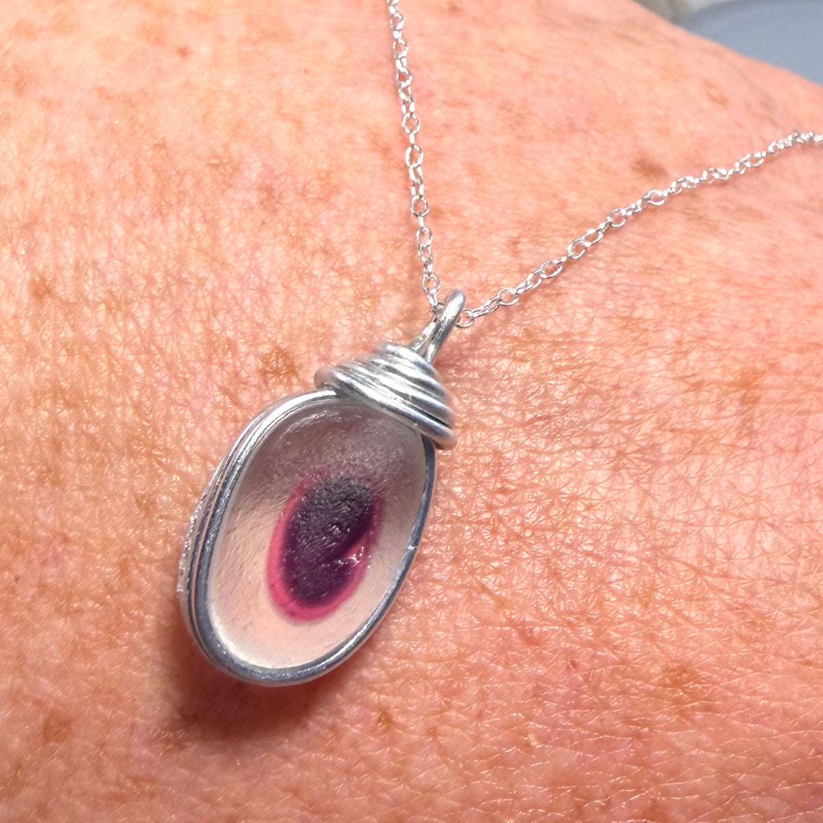 💓💜NOW SOLD OUT💜💕 Very Rare Pink and Purple Sea Glass Multi Pendant