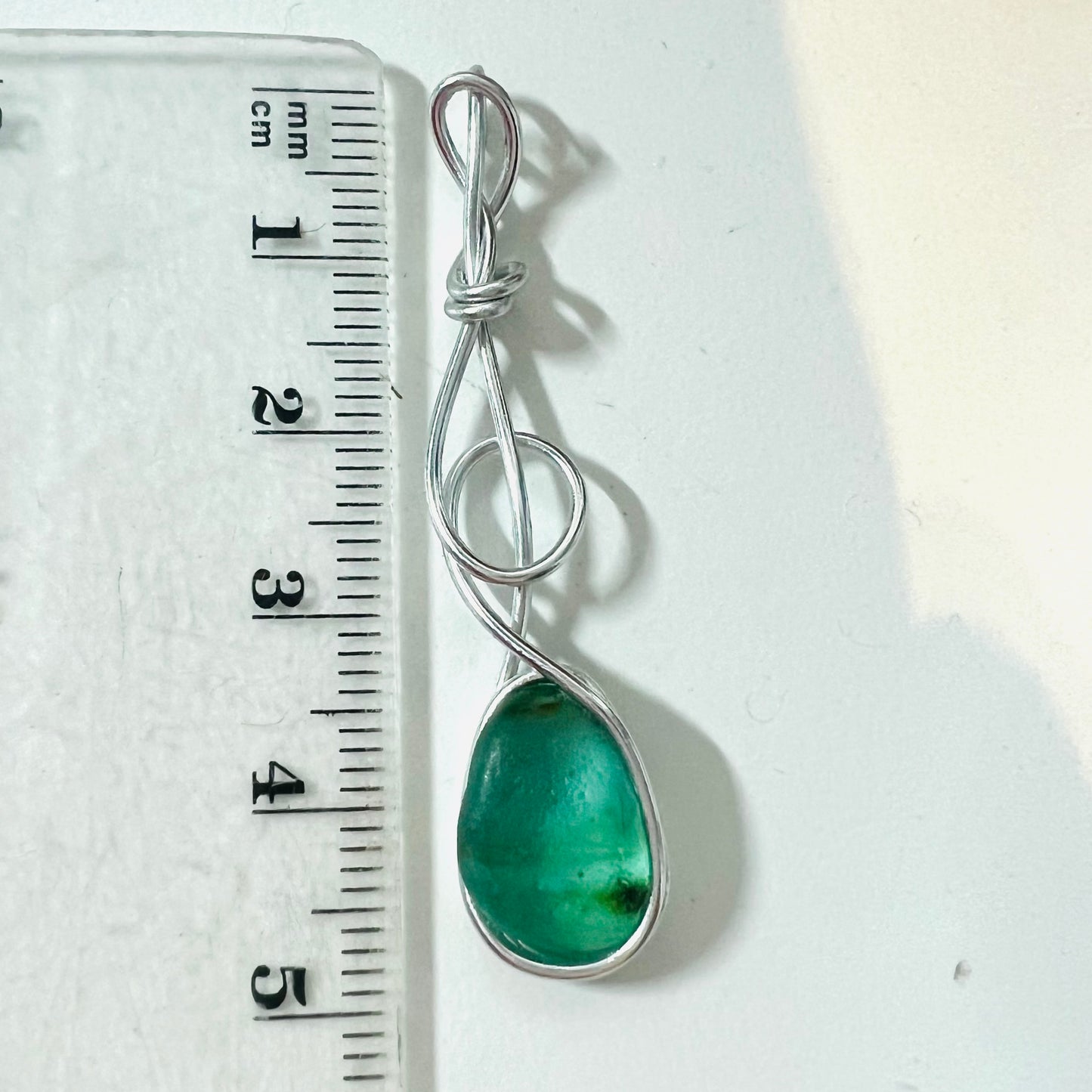 Swirly Seaham Sea Glass Pendant