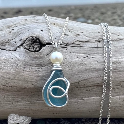 Scottish Highlands Blue Swirly Pendant