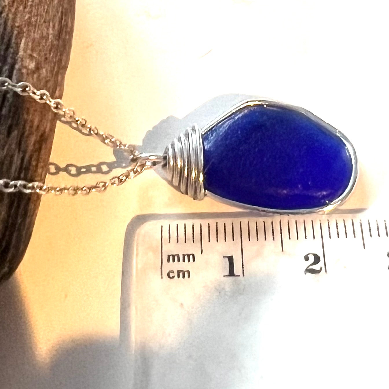 Kent Cobalt Blue Sea Glass Pendant