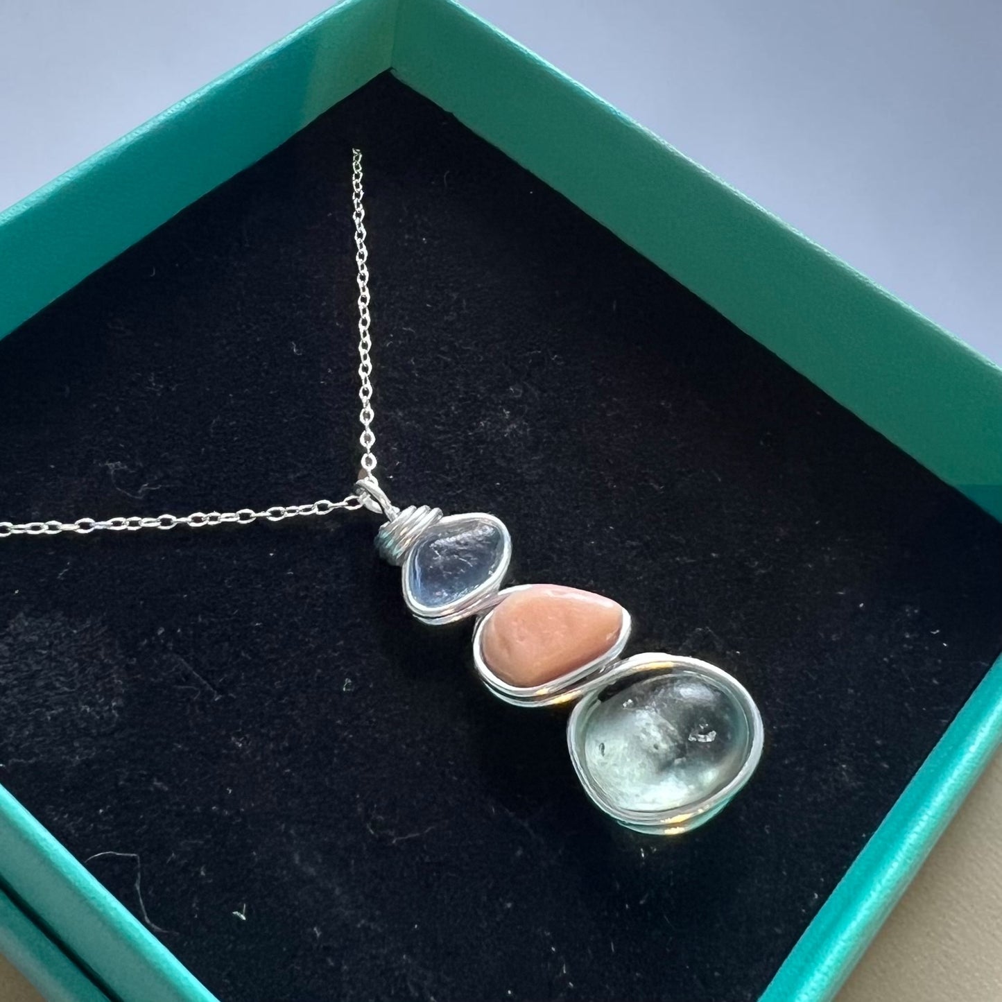 Three Piece Seaham Sea Glass Pendant