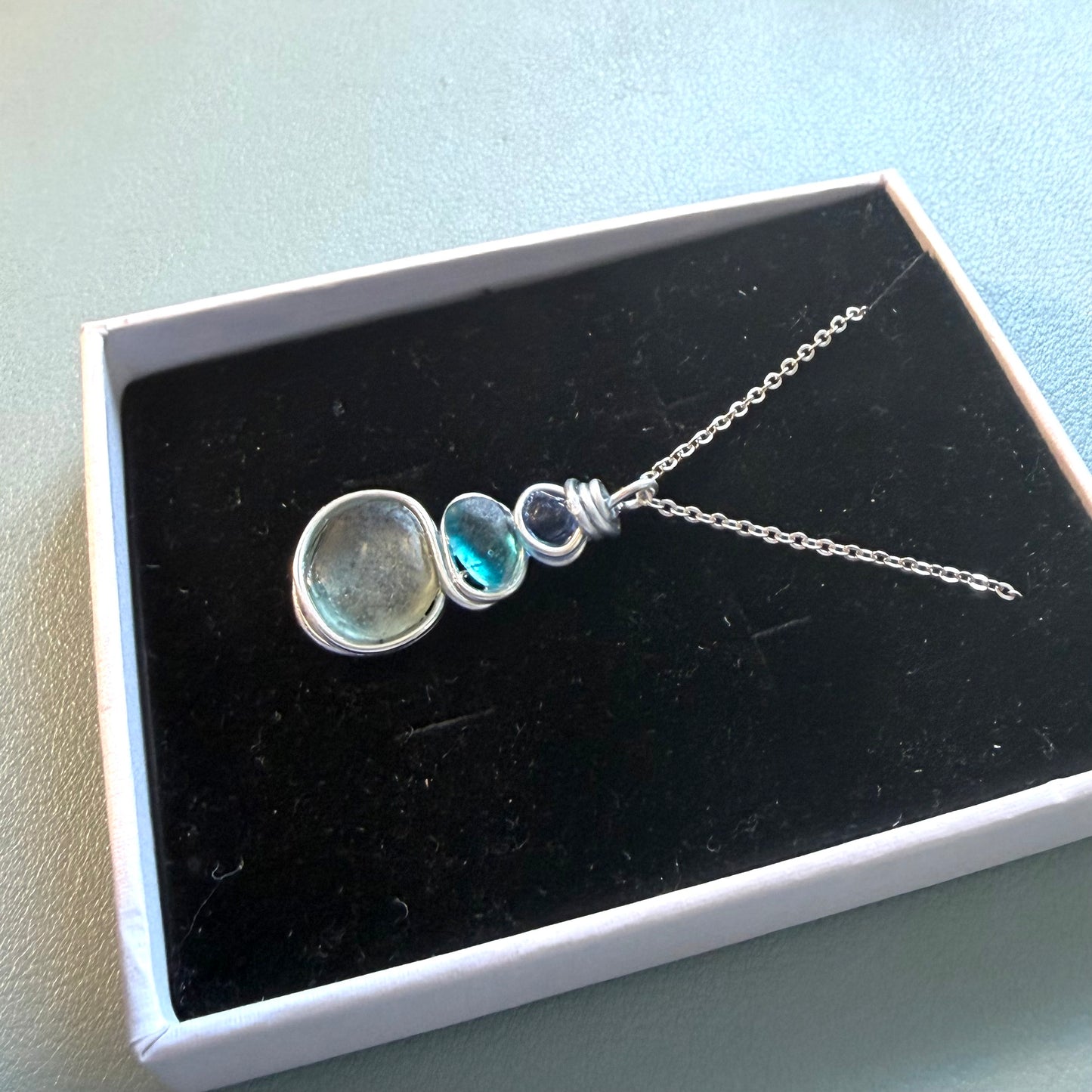 Three Piece Seaham Sea Glass Pendant
