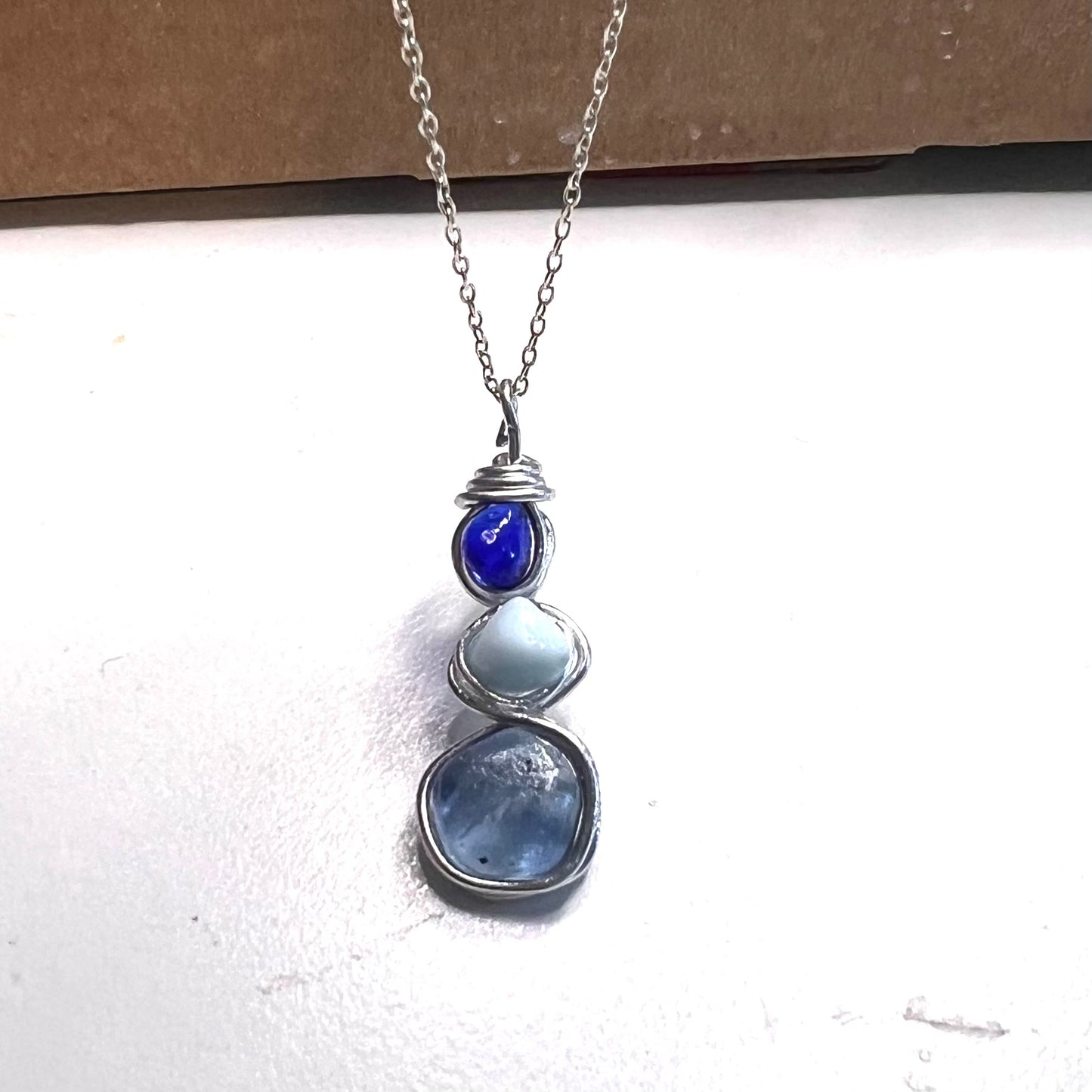 Three Piece Seaham Sea Glass Pendant