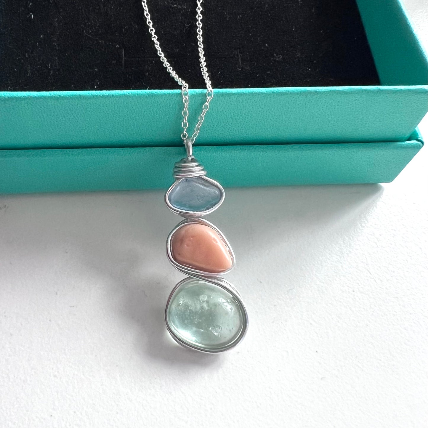 Three Piece Seaham Sea Glass Pendant