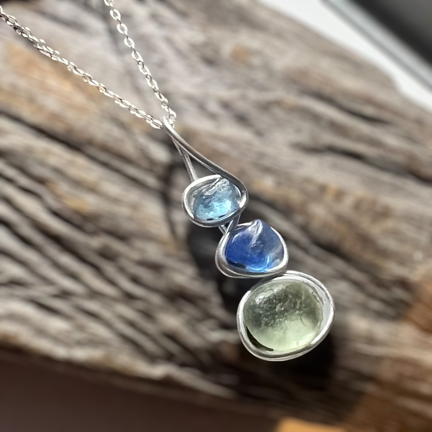 Three Piece Seaham Sea Glass Pendant