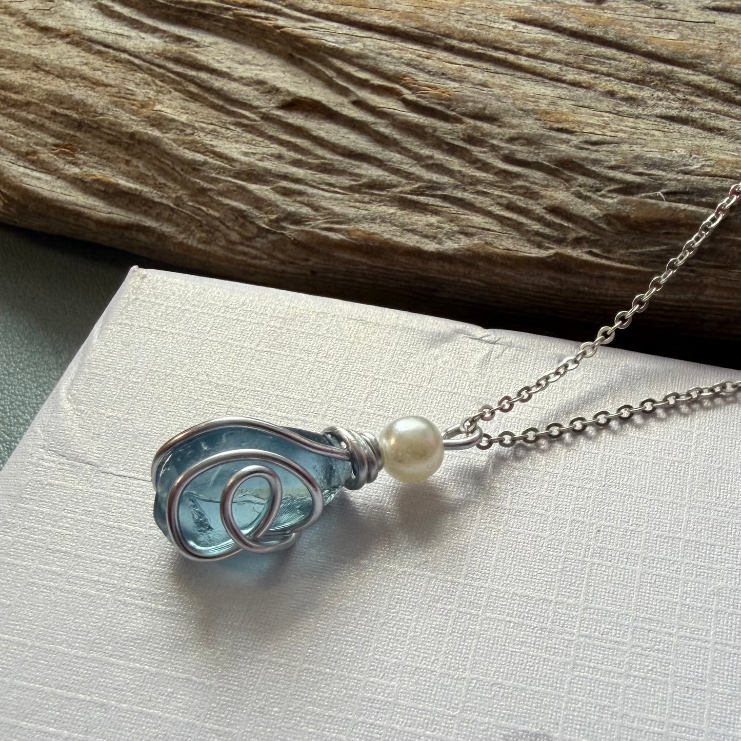Scottish Highlands Blue Swirly Pendant
