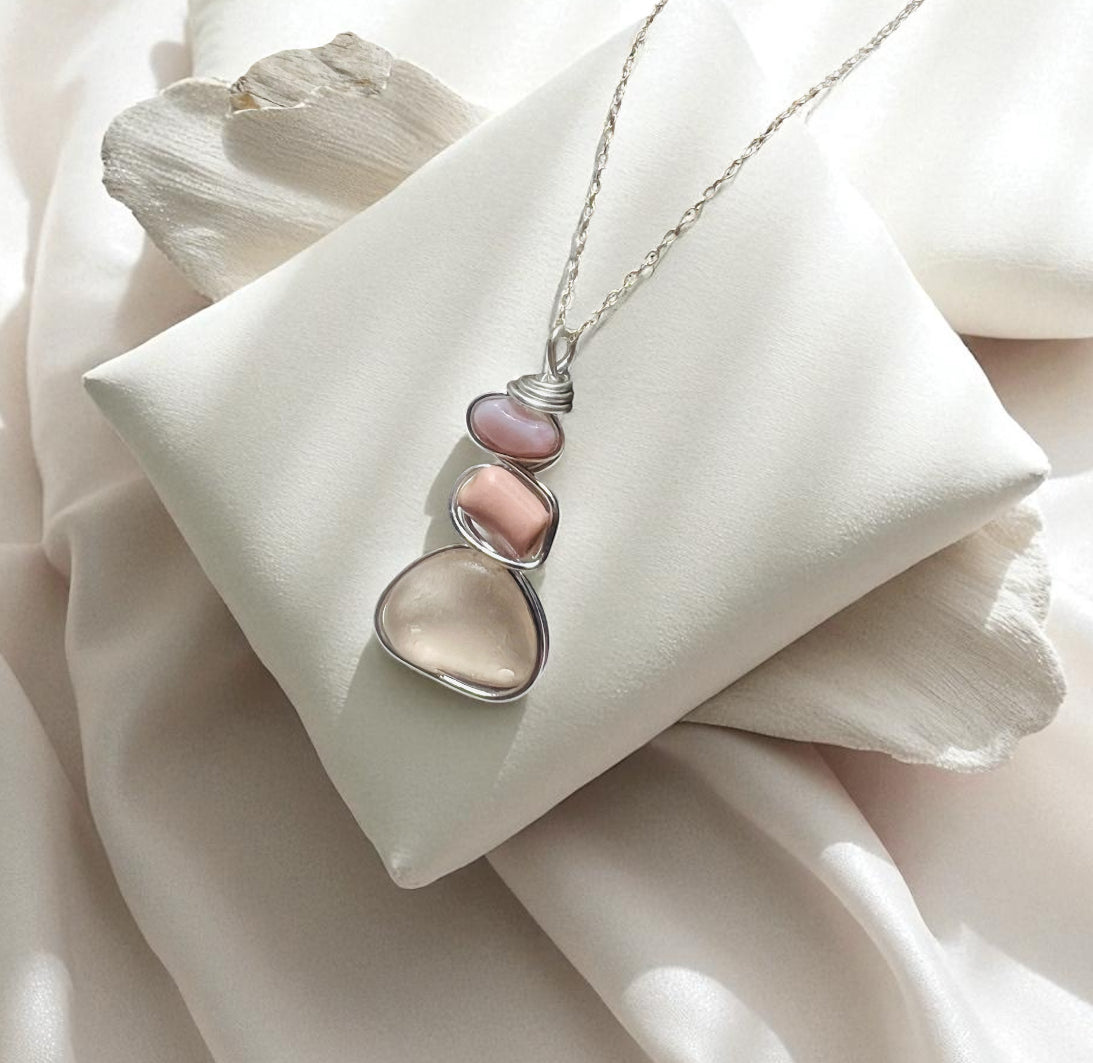Three Piece Seaham Sea Glass Pendant