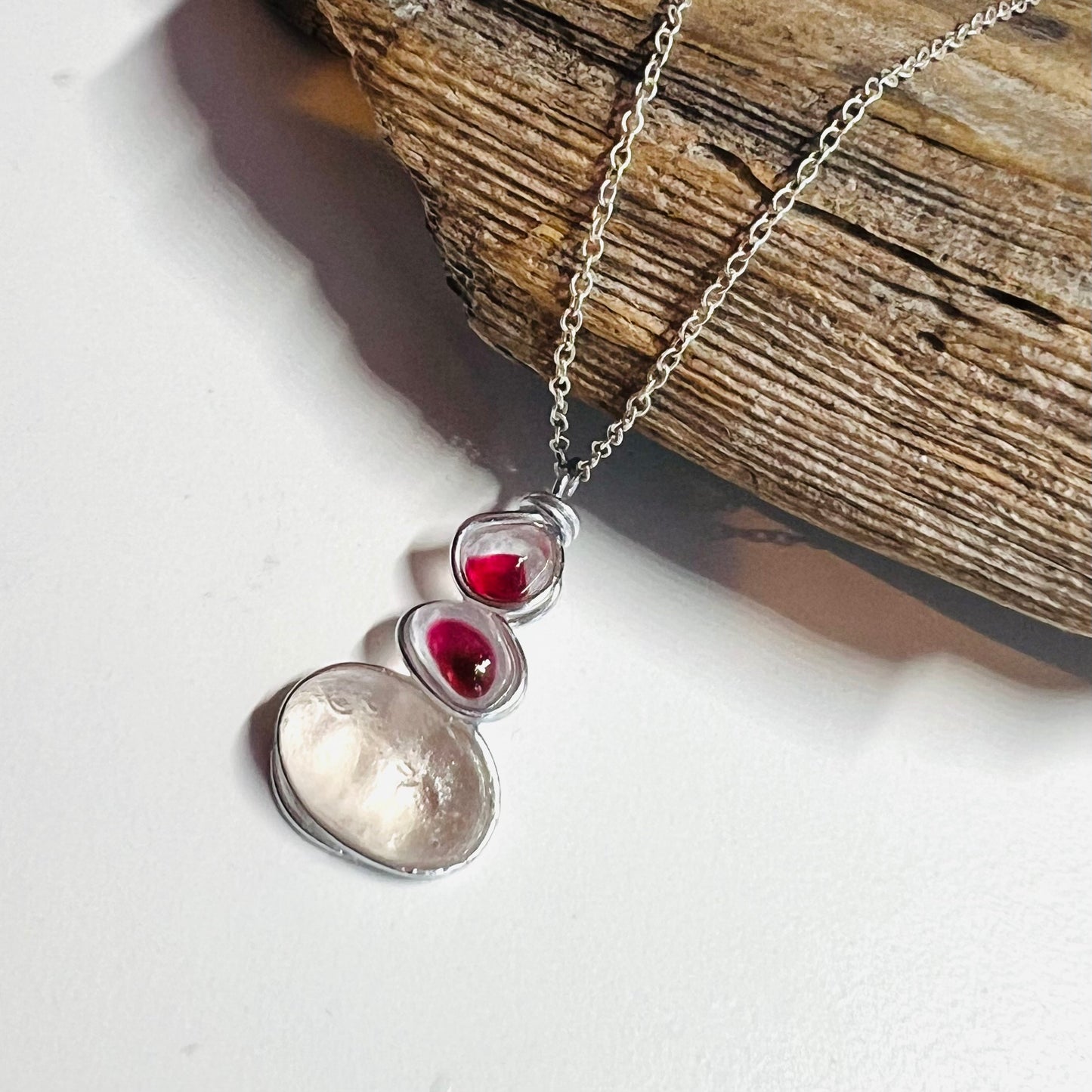 Three Piece Seaham Sea Glass Pendant