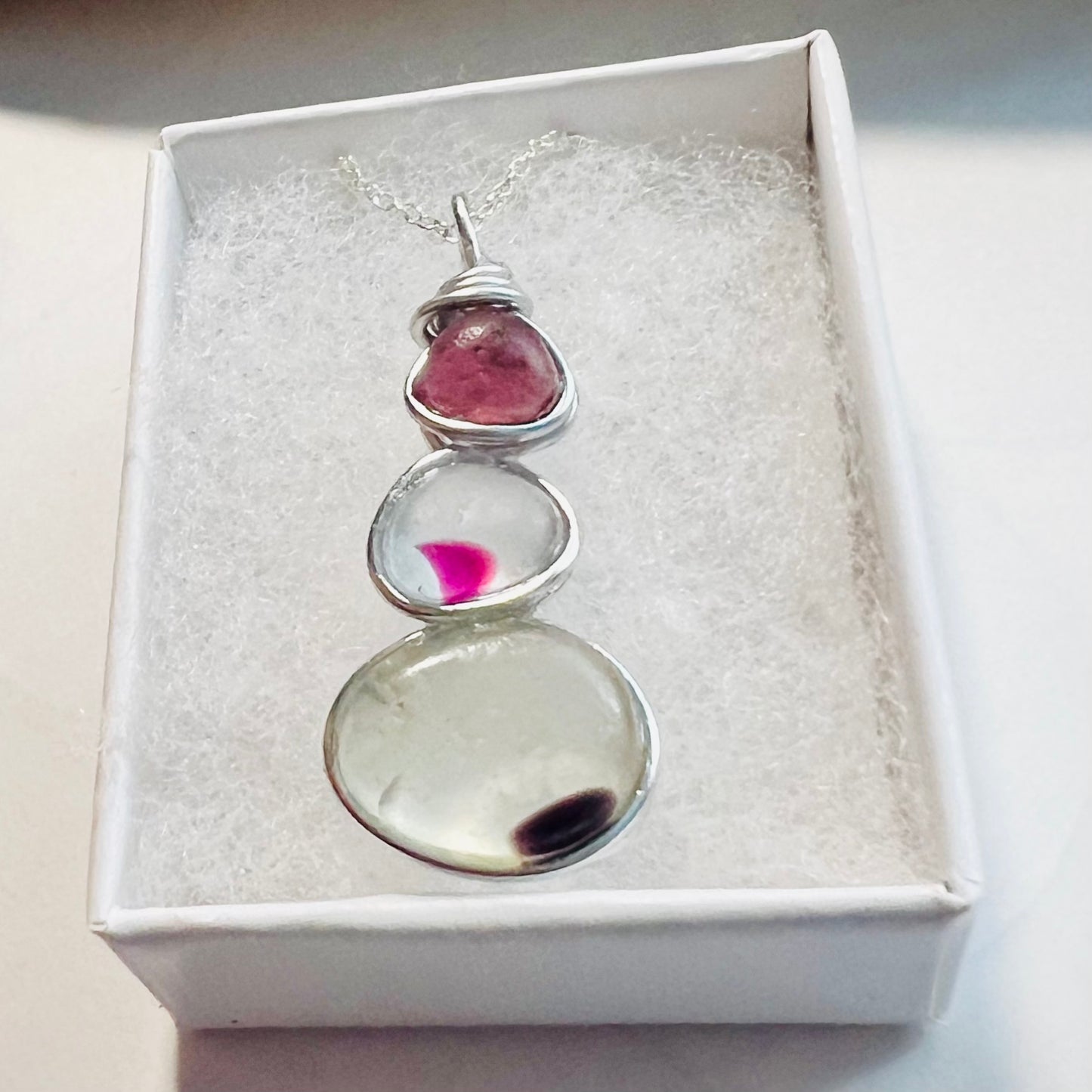 Three Piece Seaham Sea Glass Pendant