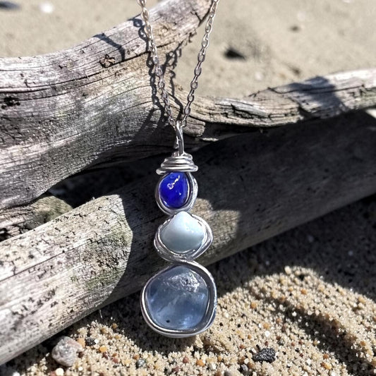 Three Piece Seaham Sea Glass Pendant