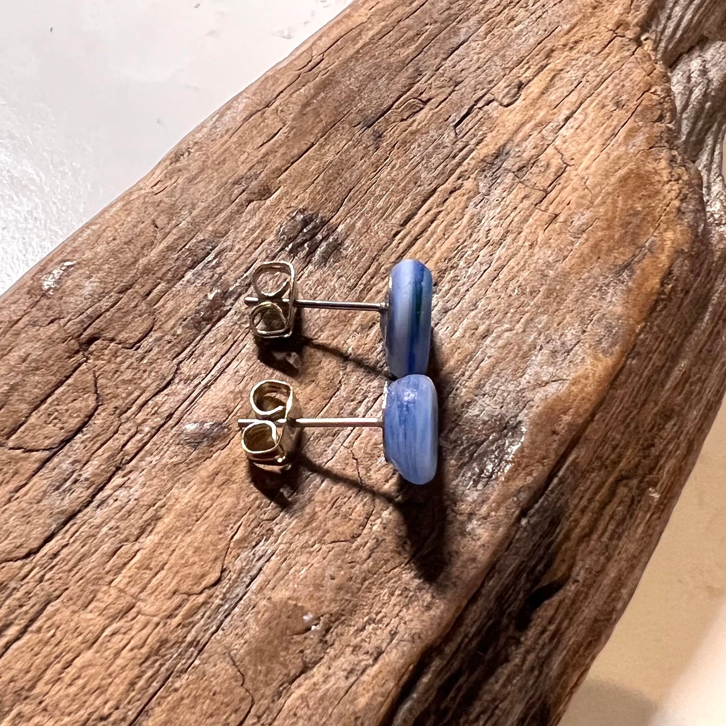 Kent Milky Sea Glass Stud Earrings