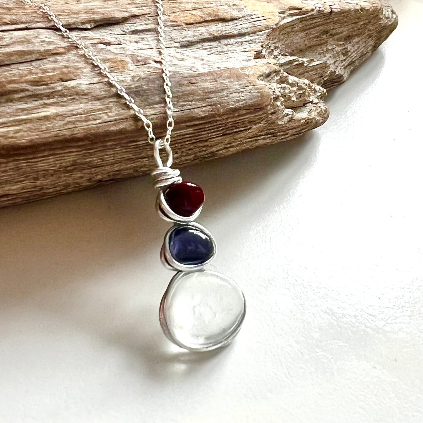 Three Piece Seaham Sea Glass Pendant