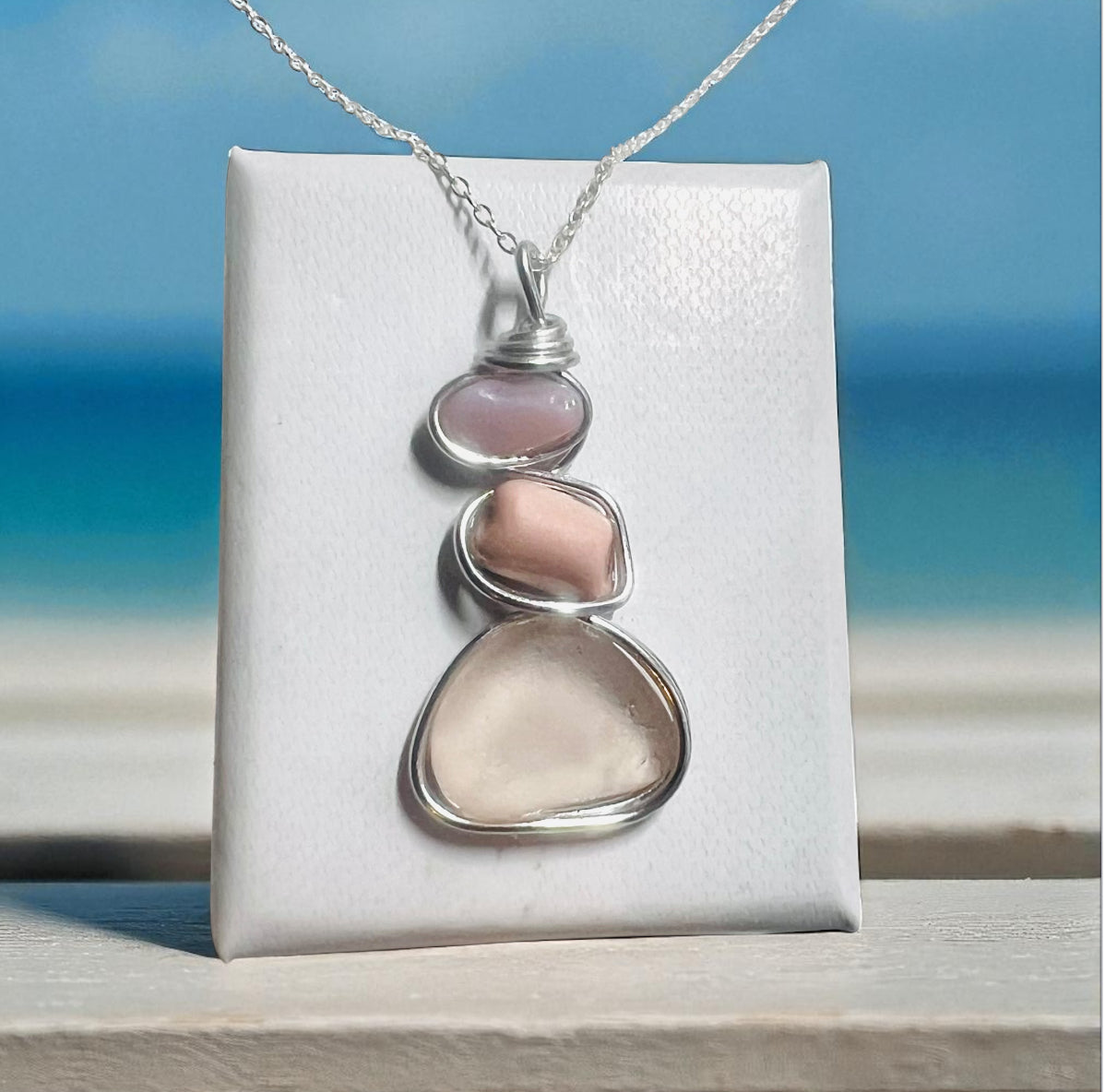 Three Piece Seaham Sea Glass Pendant