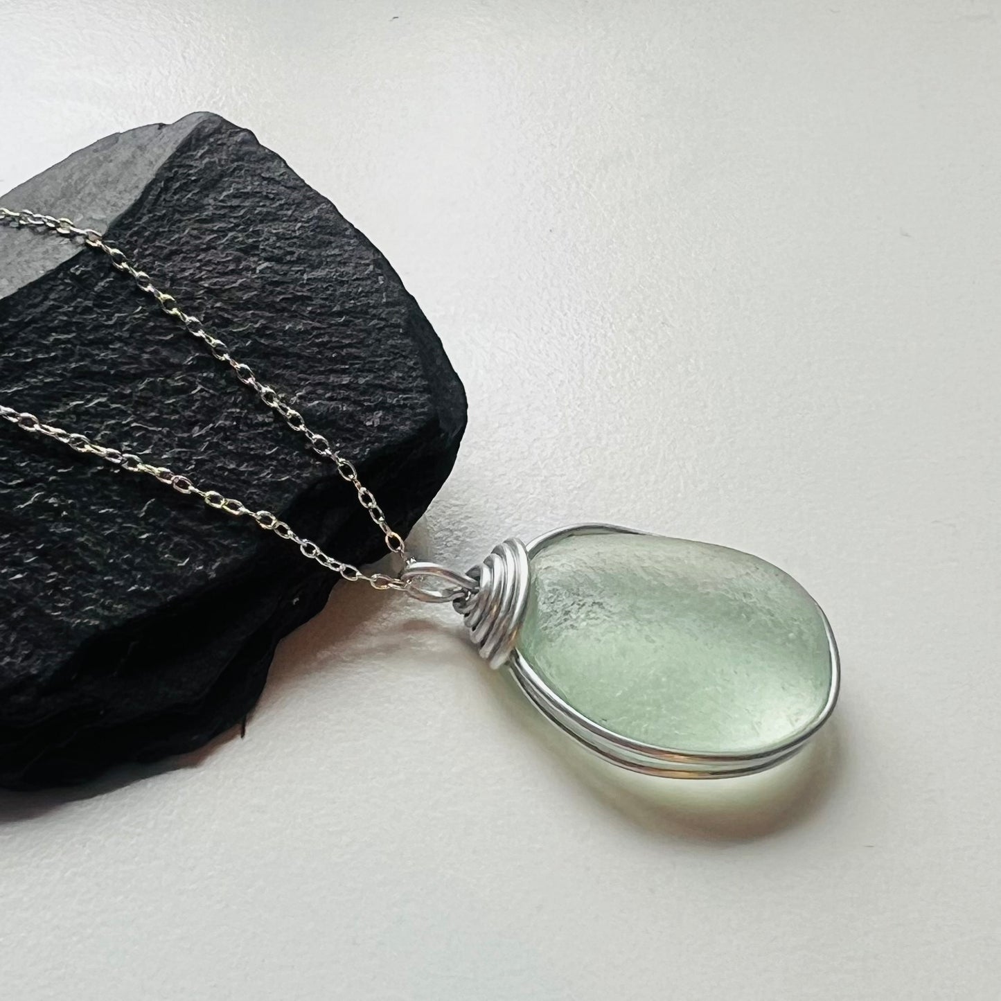 Aqua Seaham Sea Glass Pendant