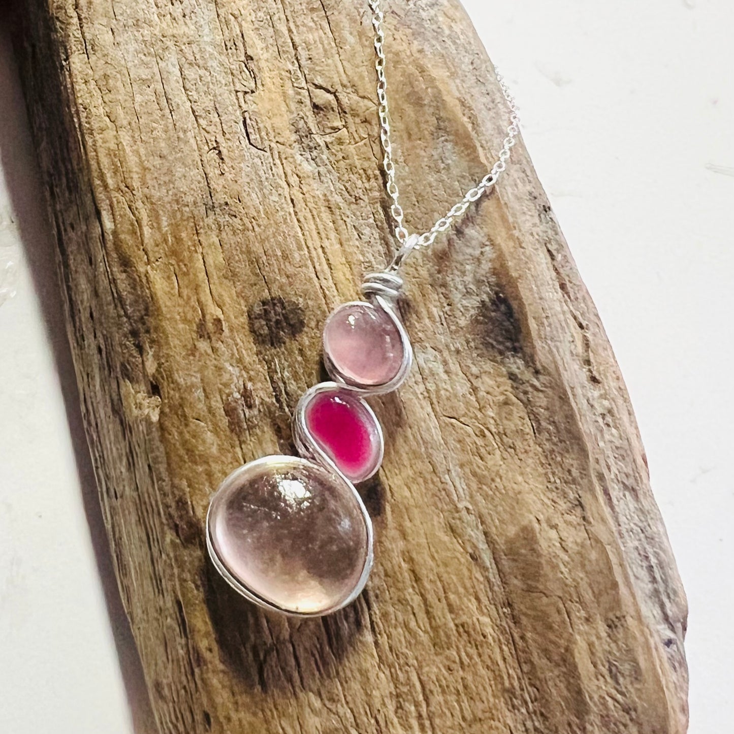 Three Piece Seaham Sea Glass Pendant