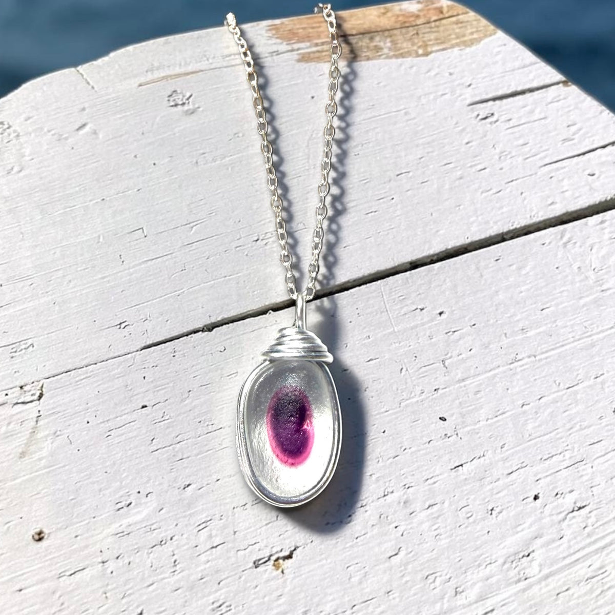 💓💜NOW SOLD OUT💜💕 Very Rare Pink and Purple Sea Glass Multi Pendant