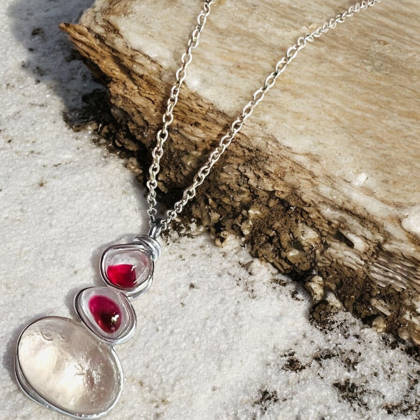 Three Piece Seaham Sea Glass Pendant