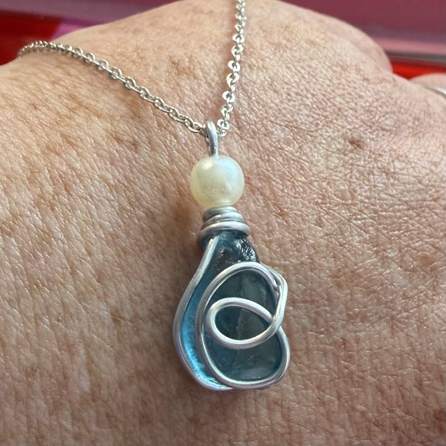Scottish Highlands Blue Swirly Pendant