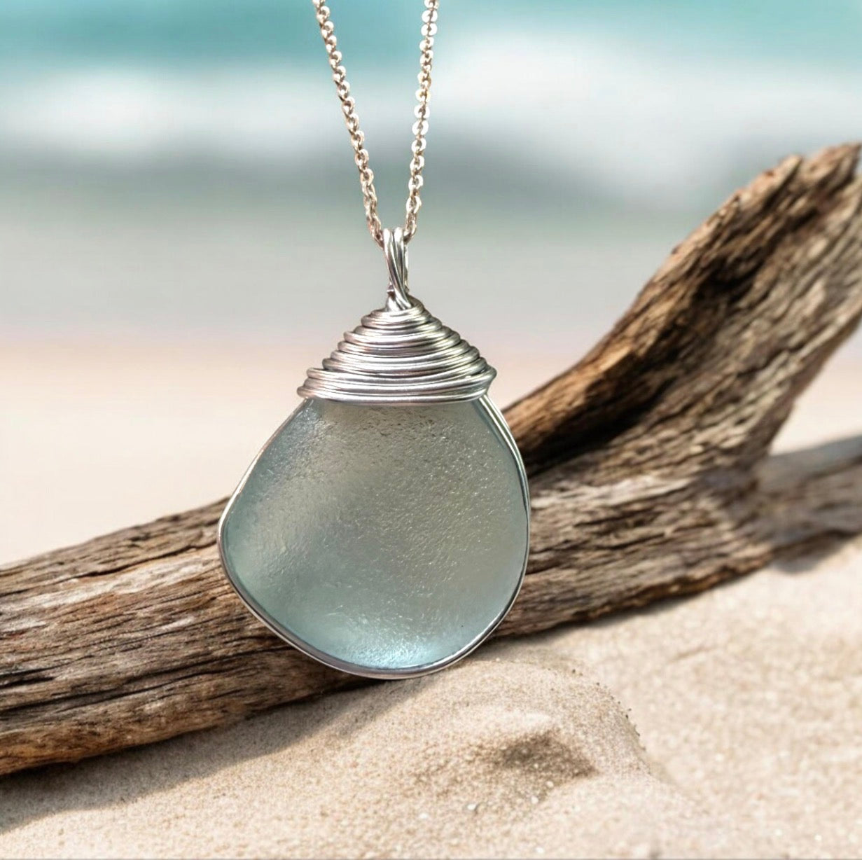 Large Scottish Highlands Sea Glass Pendant