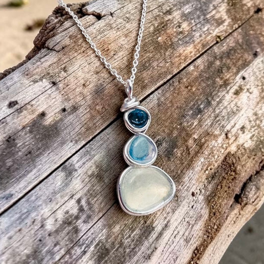 Three Piece Seaham Sea Glass Pendant