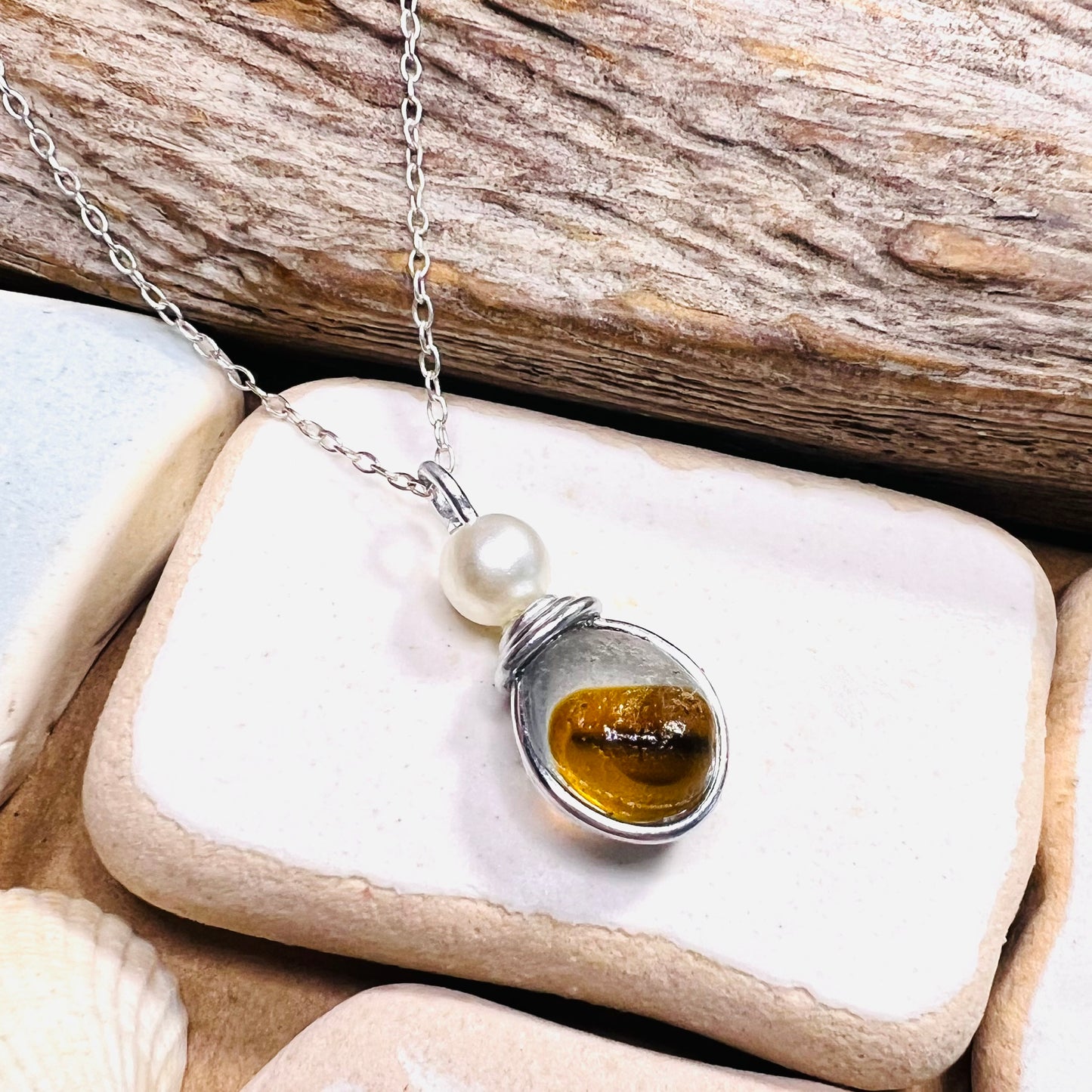 Multi Tone Seaham Sea Glass Pendant