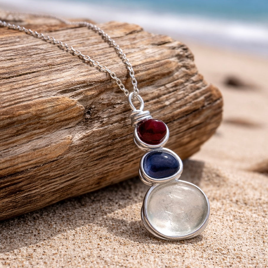 Three Piece Seaham Sea Glass Pendant