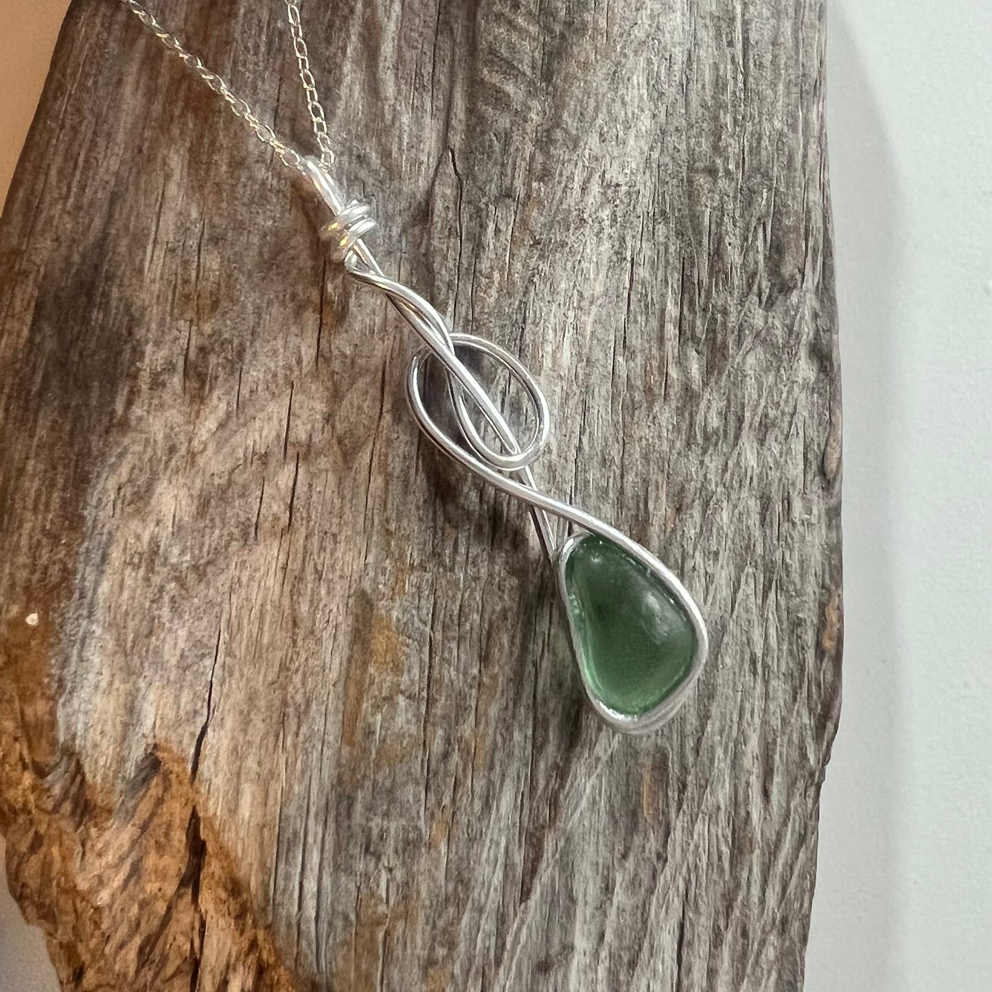 Swirly Seaham Sea Glass Pendant