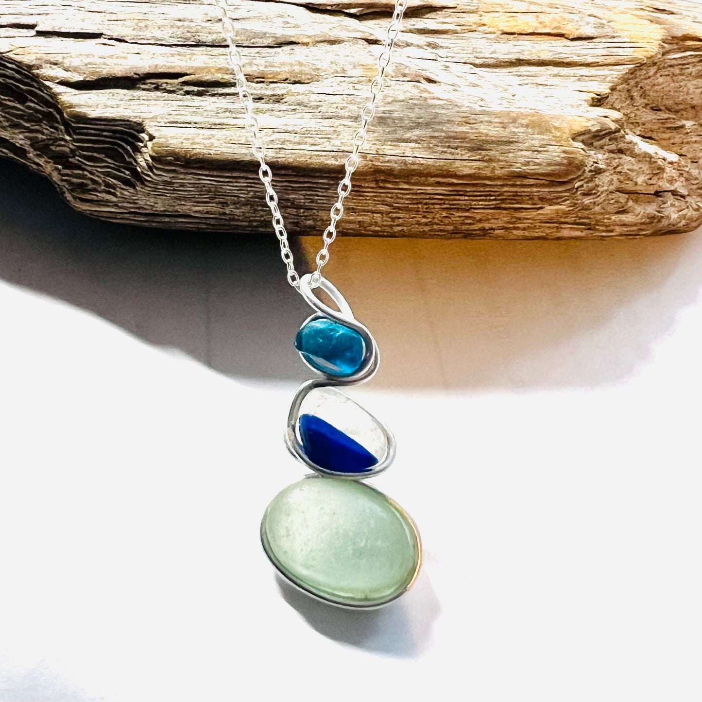 Three Piece Seaham Sea Glass Pendant