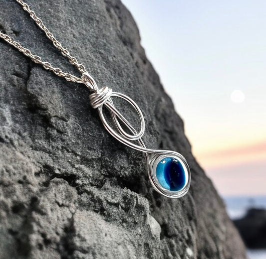 Seaham Sea Glass Blues Multi Pendant