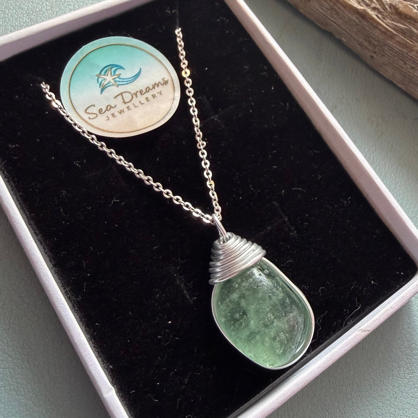 Scottish Highlands Aqua Chunky Pendant