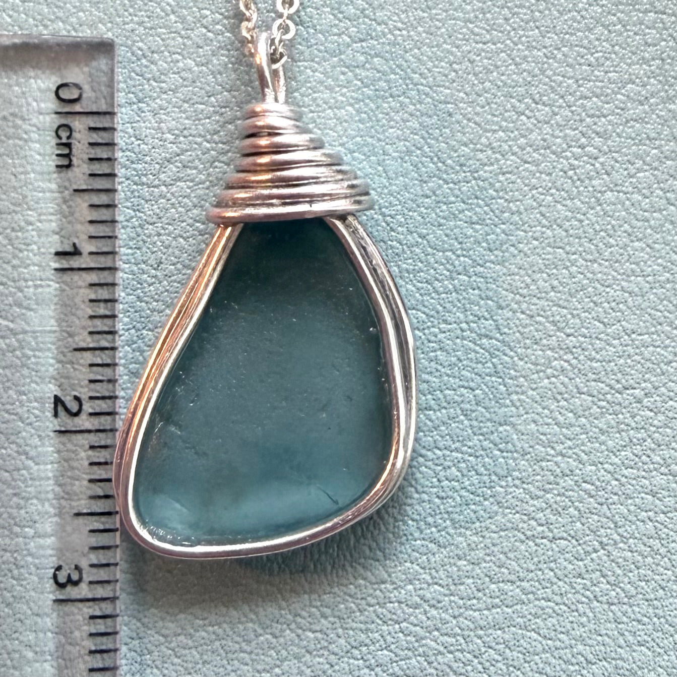 Grey Seaham Sea Glass Pendant