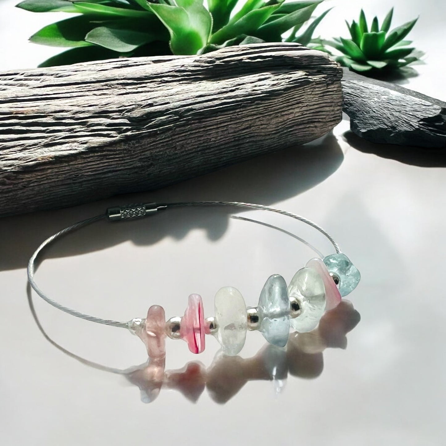 Seaham Sea Glass Pastels Bangle