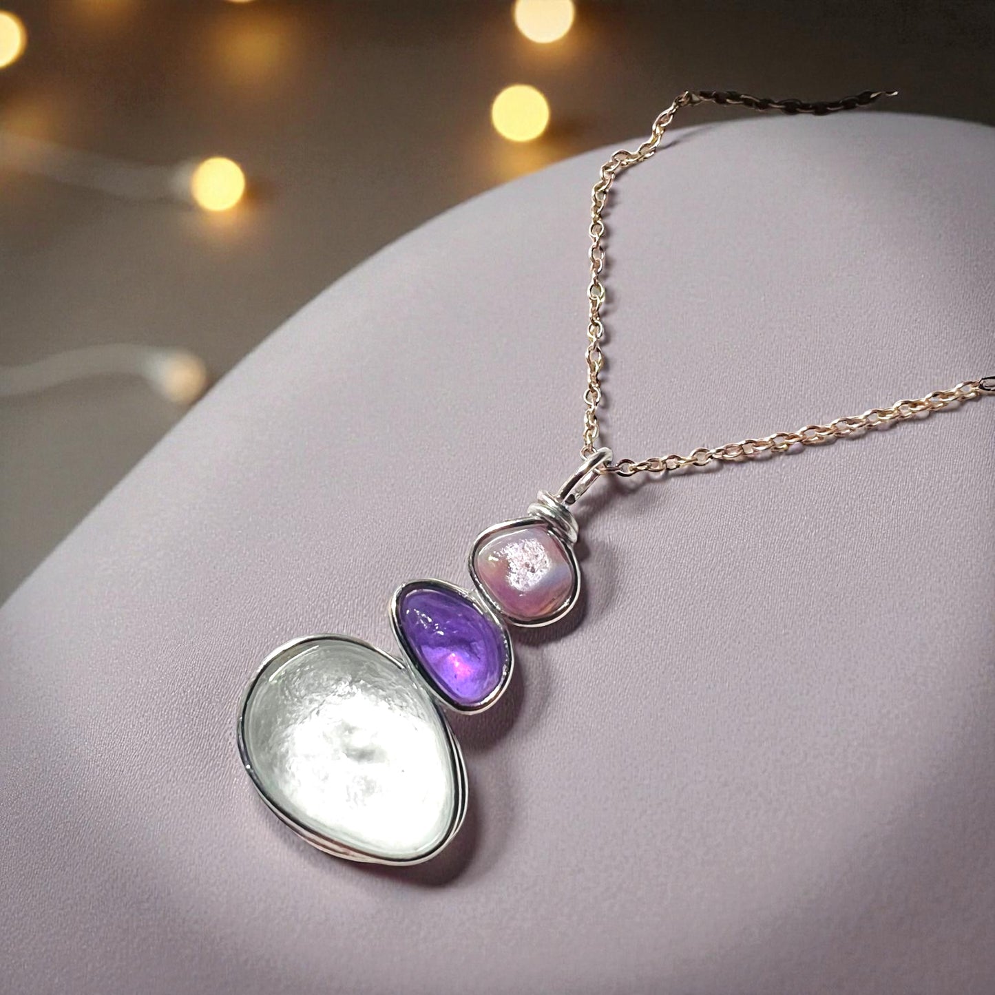 Rare Shades Three Piece Seaham Sea Glass Pendant