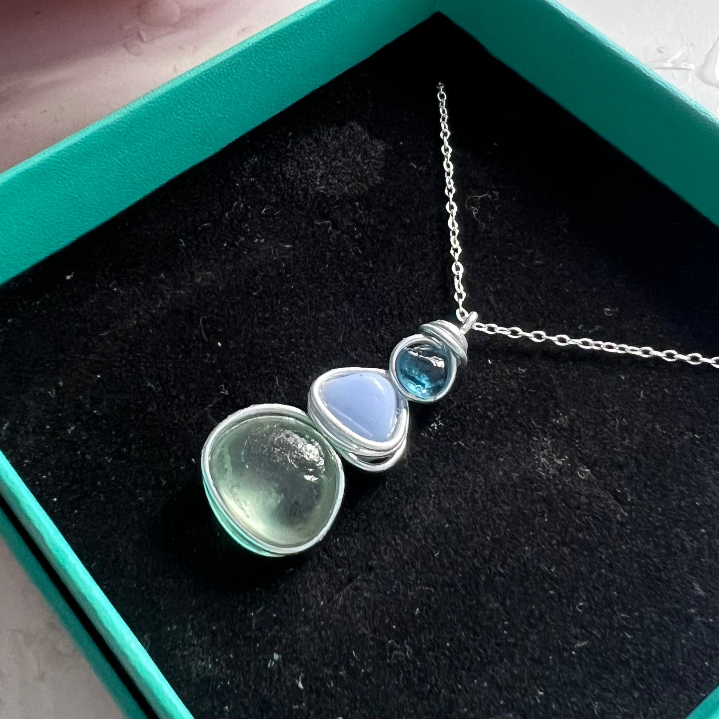 Three Piece Seaham Sea Glass Pendant