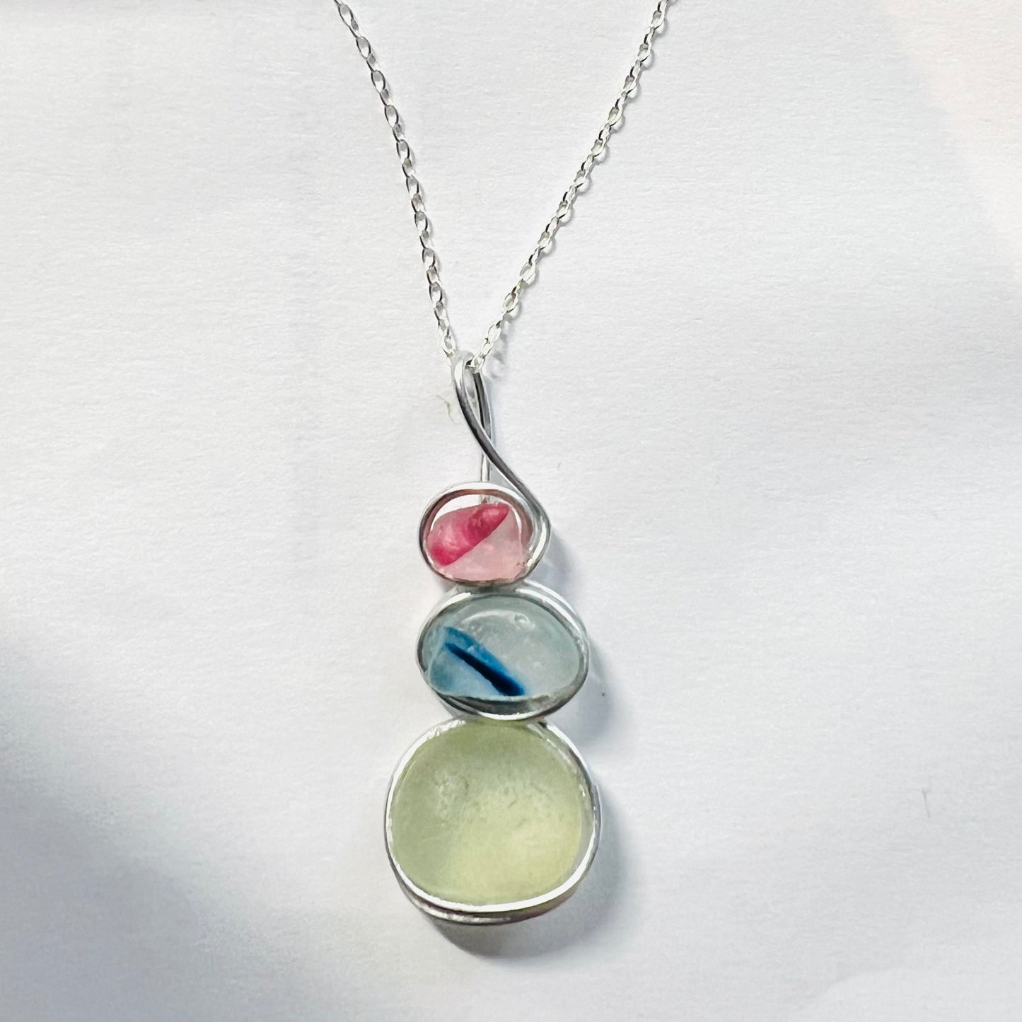 Three Piece Seaham Sea Glass Pendant