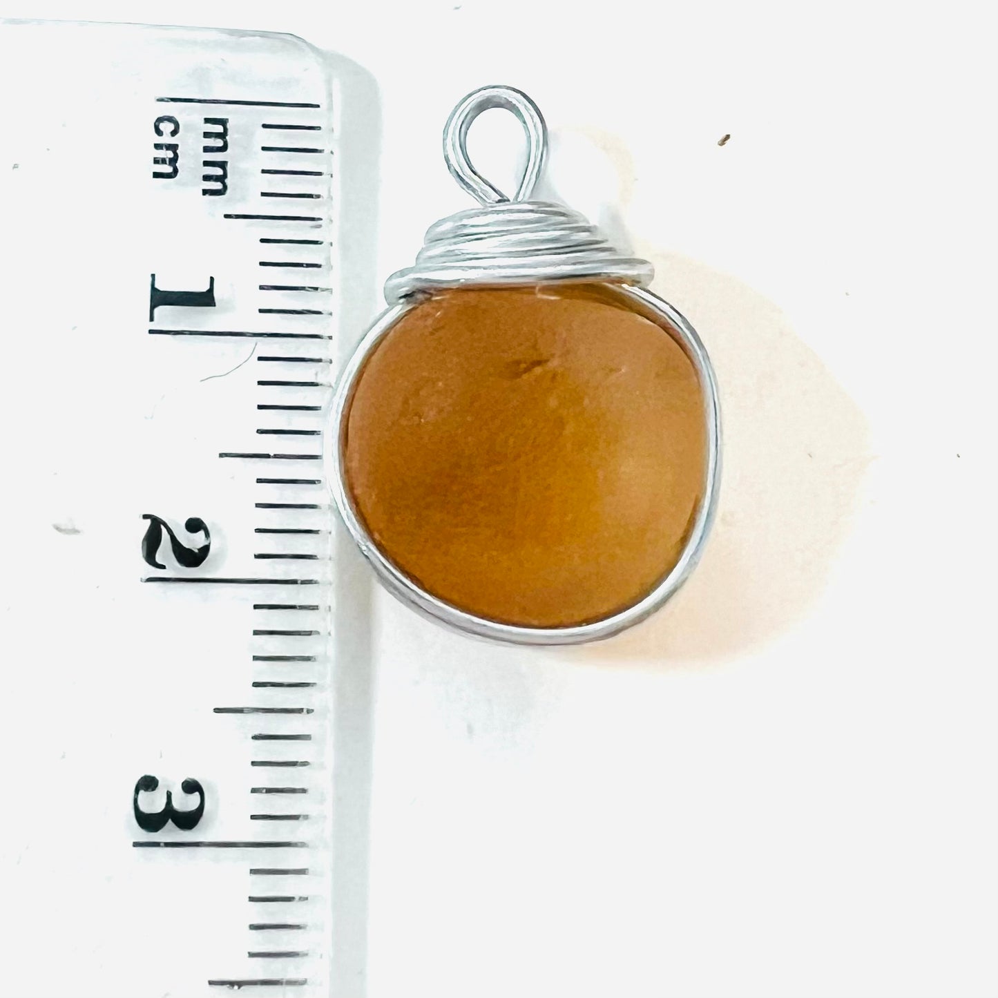 Rare Peach Colour Seaham Sea Glass Pendant