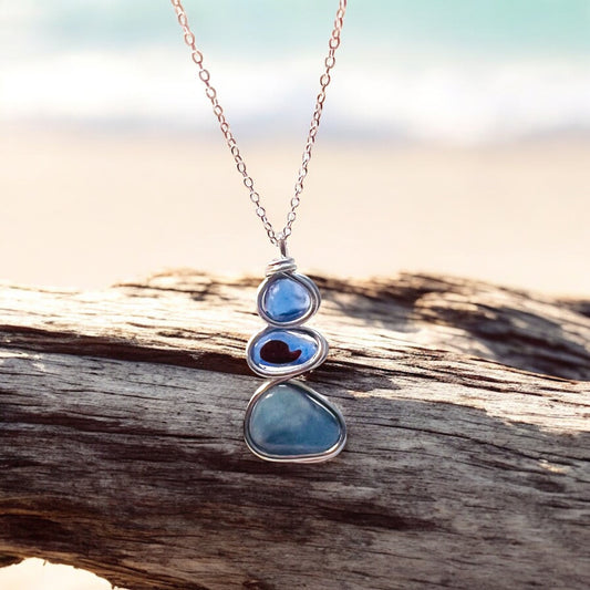 Three Piece Seaham Sea Glass Pendant