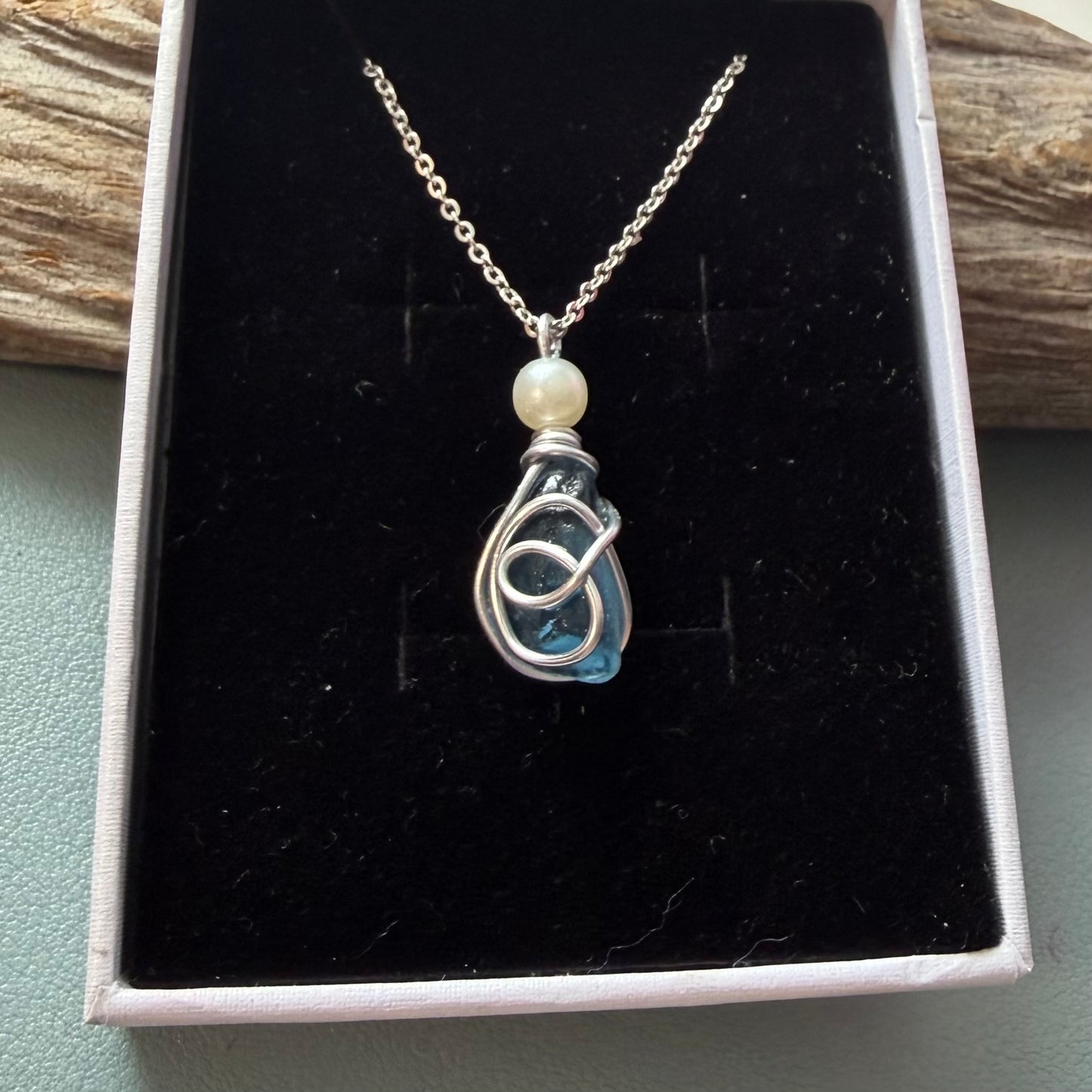 Scottish Highlands Blue Swirly Pendant
