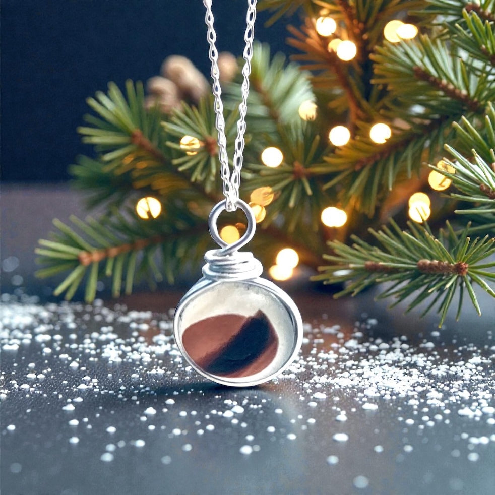 Large Rare Maroon Seaham Sea Glass Multi