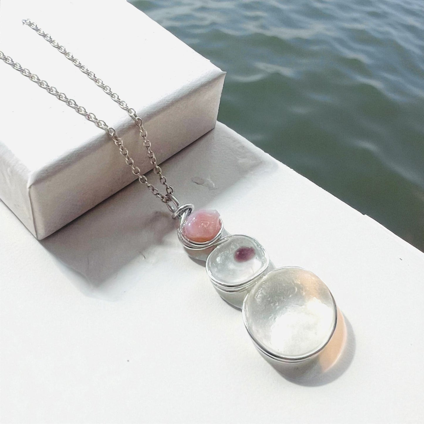 Three Piece Seaham Sea Glass Pendant