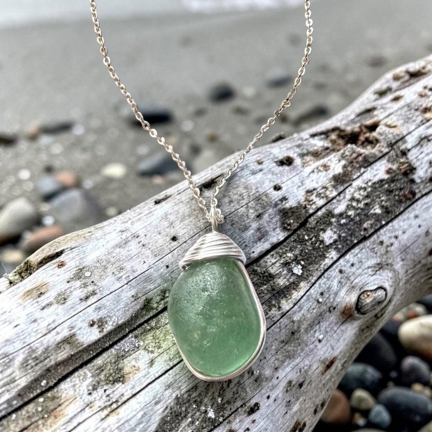 Scottish Highlands Aqua Chunky Pendant
