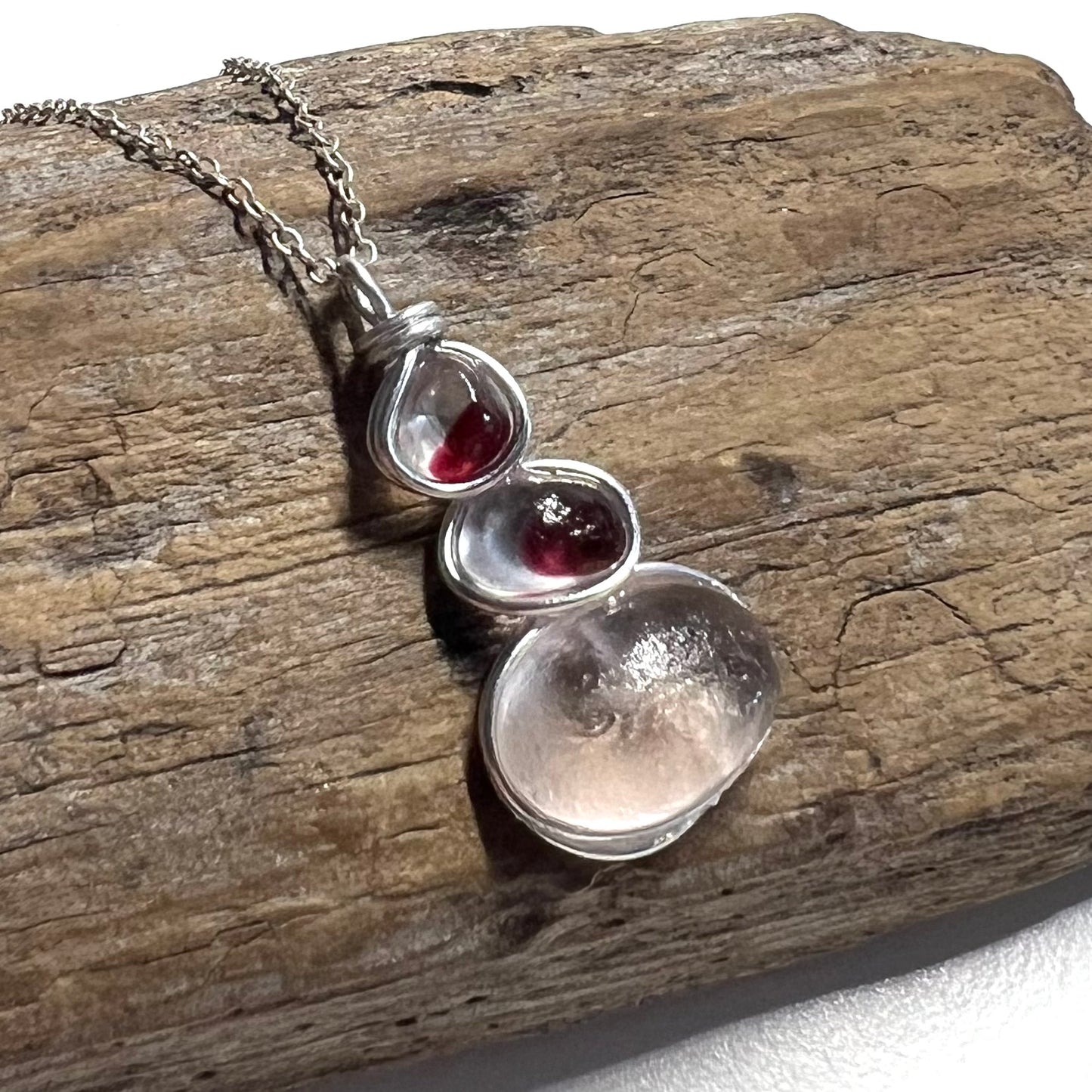 Three Piece Seaham Sea Glass Pendant