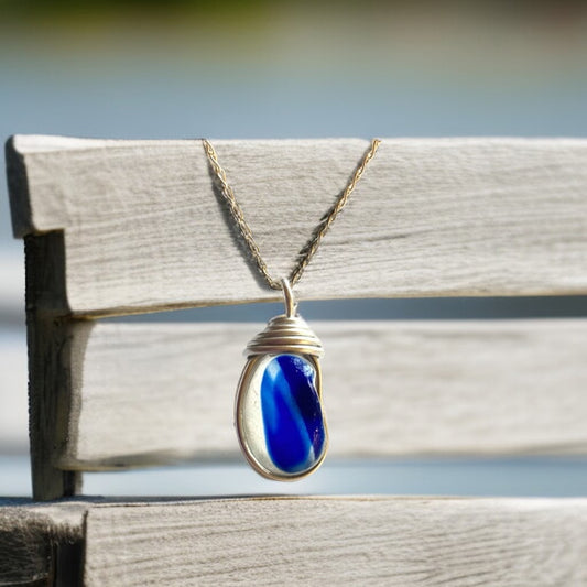 Blues Seaham Sea Glass Multicolour Pendant