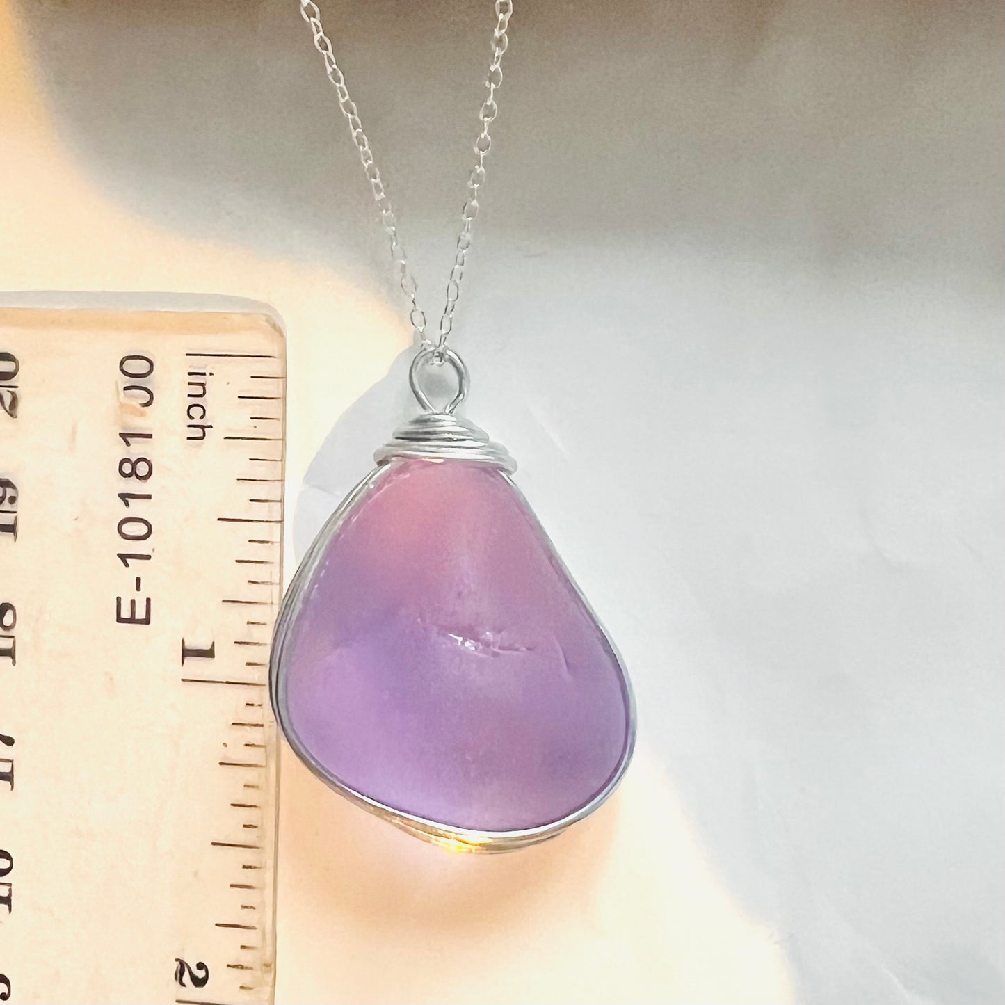 Super Rare Purple Neodymium Sea Glass Pendant