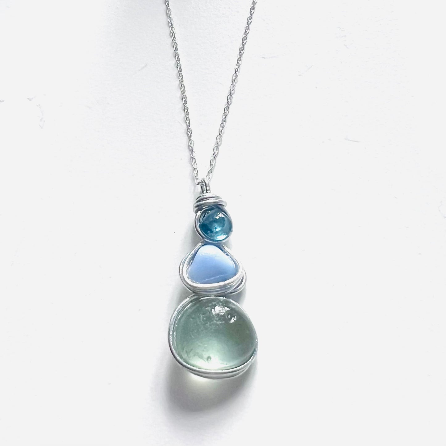 Three Piece Seaham Sea Glass Pendant
