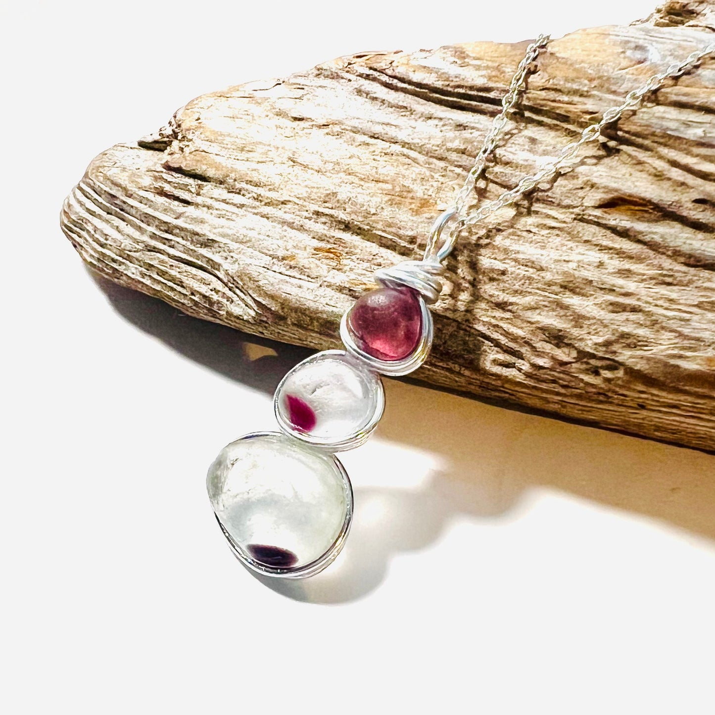 Three Piece Seaham Sea Glass Pendant