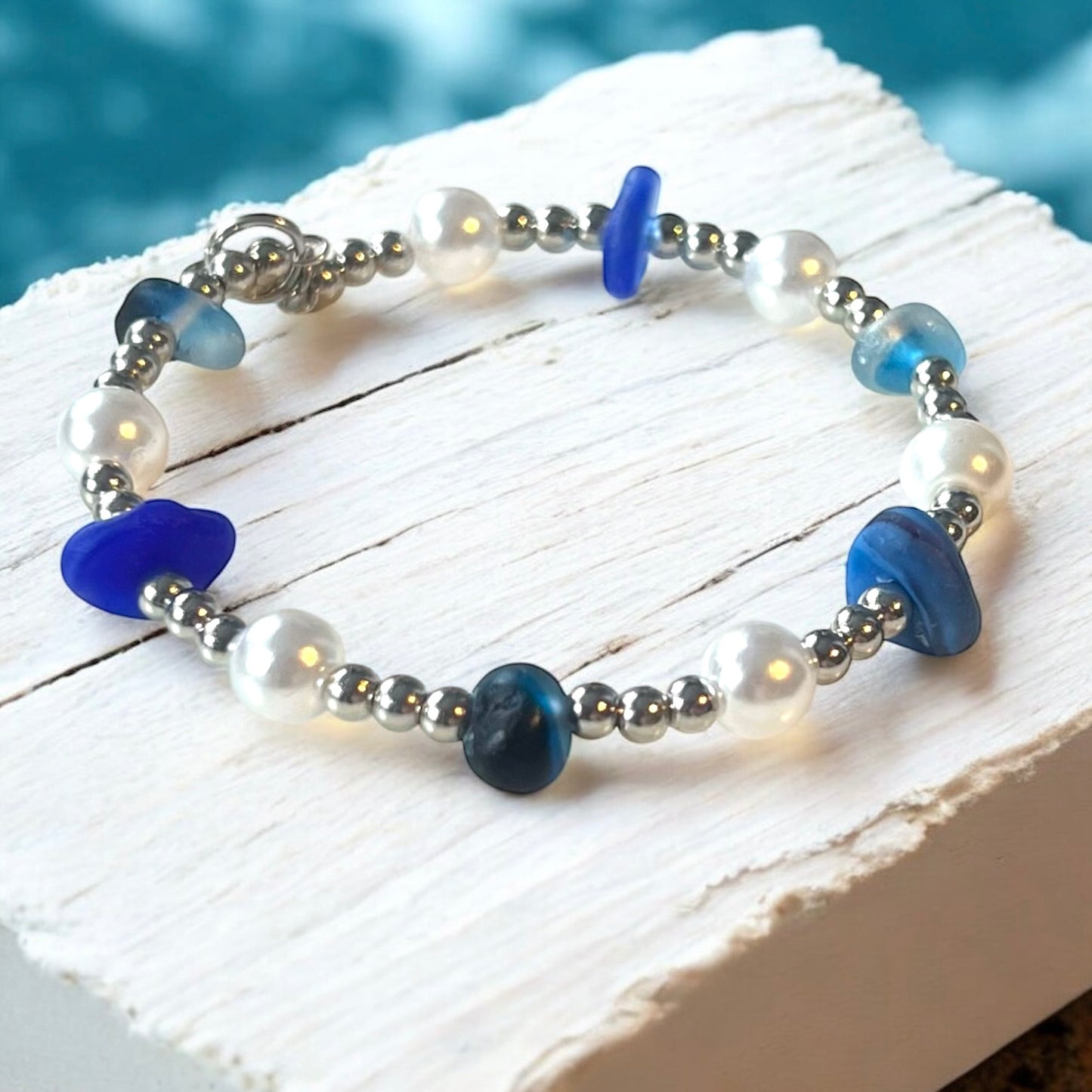 Mixed Sea Glass Bracelet