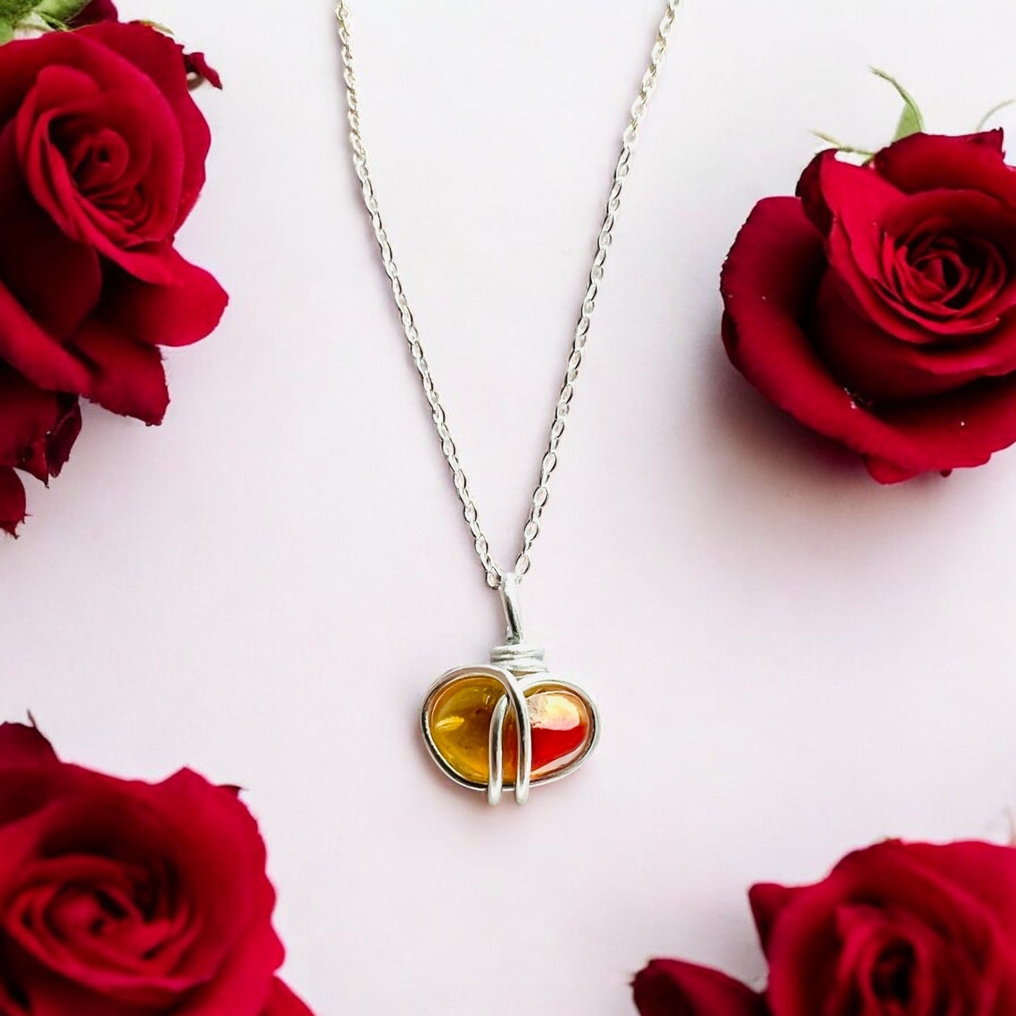 Very Rare Shades Seaham Sea Glass Small Heart Pendant